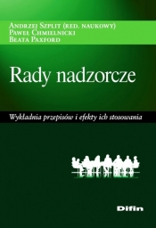 Rady nadzorcze - Szplit Andrzej, Chmielnicki Paweł, Paxford Beata