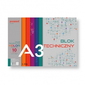 Blok techniczny kolorowy - Premium, A3/10 arkuszy