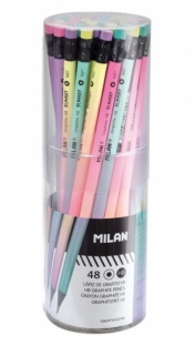 Ołówki Milan Sunset 1627, okrągłe, HB z gumką - 48 szt. (071612748)