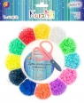 Koraliki gumowe 6mm, żyłka 10m, nożyczki MIX