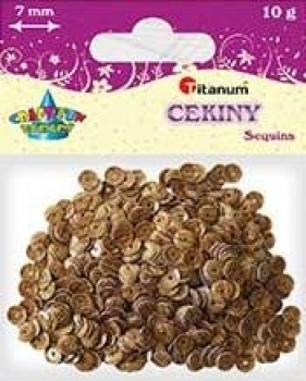 Cekiny Ciemny Beżowy - Kółka (7mm 10g)