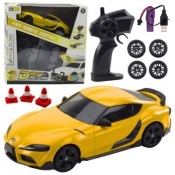 Auto Sportowe RC z wymiennymi kołami żółte