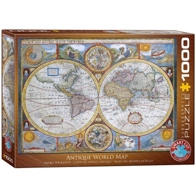 <img src='https://webimage.pl/pics/353/0/d628136620062.jpg' style='height:440px' /> Puzzle 1000 Antique World Map 6000-2006