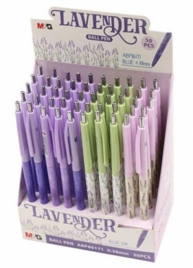 Długopis pstrykany Lavender niebieski (50szt) M&G