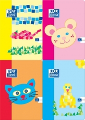 Zeszyt A5 Oxford Kids w trzy linie 16 kartek 10 sztuk mix