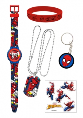 Zestaw zegarek cyfrowy z akcesoriami - Spiderman (MV15778)