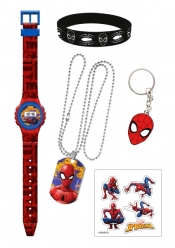 Zestaw zegarek cyfrowy z akcesoriami - Spiderman (MV15778)