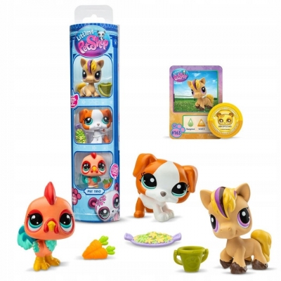 <img src='https://webimage.pl/pics/353/6/d885561006353.jpg' style='height:440px' /> Littlest Pet Shop Tuba Zestaw 3 figurek zwierzątek +akcesoria seria 3