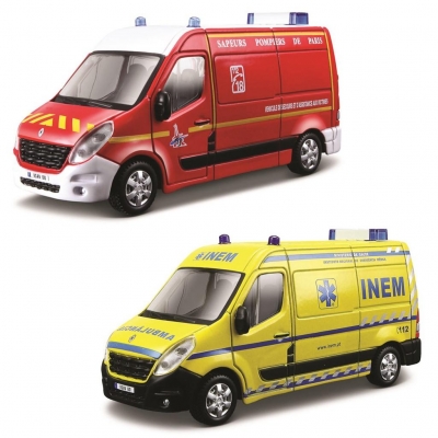 Bburago, model Renault Master Ambulans/Straż w skali 1:50 (mix)