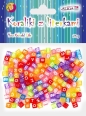 Koraliki plastikowe z literkami 6x6mm 25g