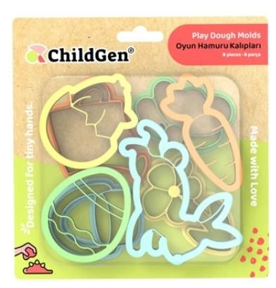 Foremki do modelowania ciastoliny - Wiosna 8szt