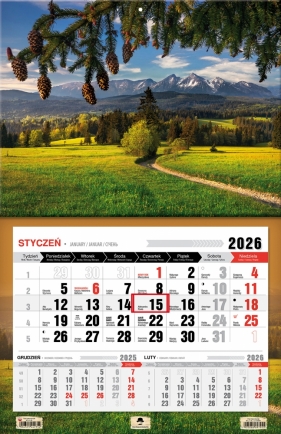 Kalendarz trójdzielny-jednodzielny 2026,1 szt.