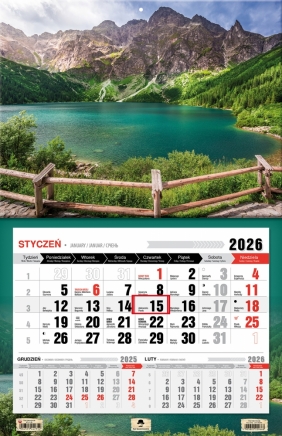 Kalendarz trójdzielny-jednodzielny 2026,1 szt.