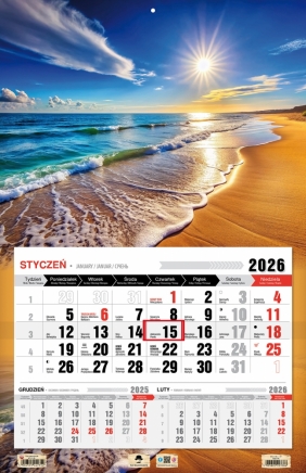 Kalendarz trójdzielny-jednodzielny 2026,1 szt.