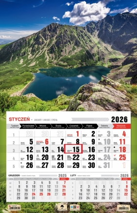 Kalendarz trójdzielny-jednodzielny 2026,1 szt.