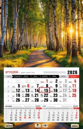Kalendarz trójdzielny-jednodzielny 2026,1 szt.