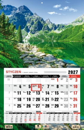 Kalendarz 2027 trójdzielny-jednodzielny, 1 szt.