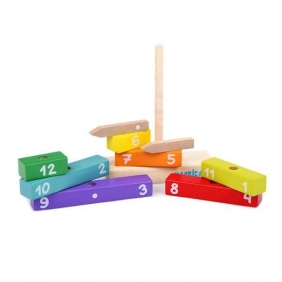 Drewniany sorter - zegar, 10 el.