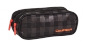 Piórnik saszetka podwójna prostokątna CoolPack Clever Black&Orange