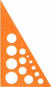 Ekierka z kółkami szablonami 19cm