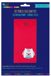 Zestaw kreatywny - piórnik z filcu - red (KSFI-140)