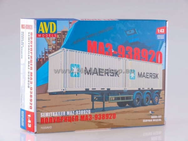 MAZ-938920 Container Semitrailer model kit (7035AVD)