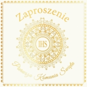 Zaproszenie KW - Komunia hostia biała 5szt