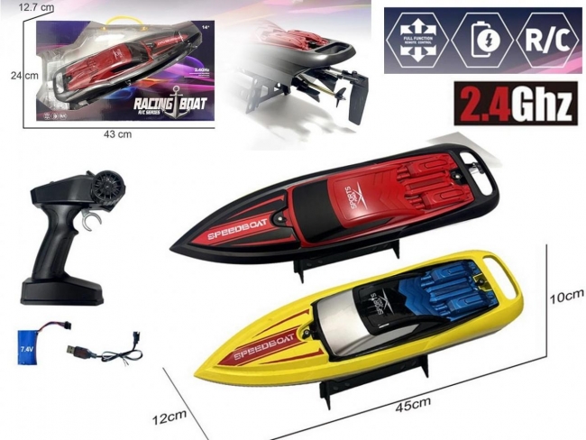 <img src='https://webimage.pl/pics/355/5/d5900898905355.jpg' style='height:440px' /> Łódka R/C Speed Boat światło USB