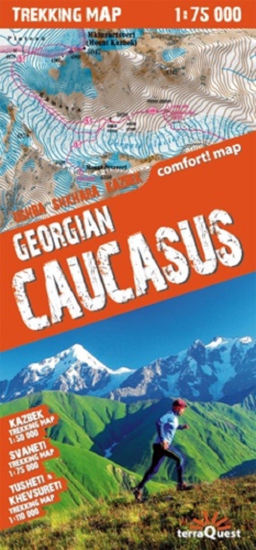 Gruzja Kaukaz Laminowana mapa trekingowa 1:75 000