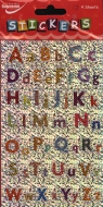 Naklejka Holograficzna - Sparkle letters MIX 4 arkusze