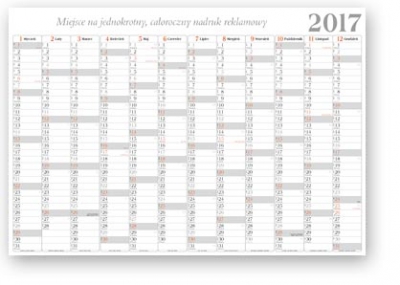 Kalendarz 2017 Biurowy. Planer roczny