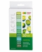 Farba akrylowa Happy Color, 10 odcieni zielonego x 12ml (HA 7370 0012-G10)