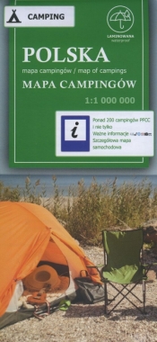 Polska. Mapa campingów w skali 1:1 000 000 - Opracowanie zbiorowe