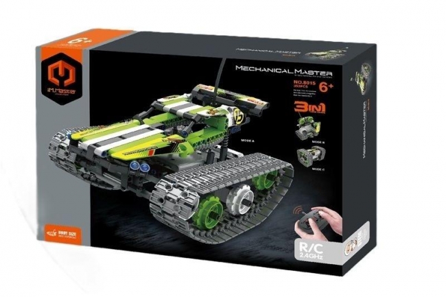 Klocki R/C Pojazd na gąsienicach 3w1
