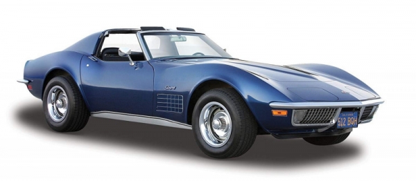Model kompozytowy Chevrolet Corvette 1970 1/24 niebieski (10131202BU)