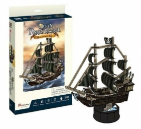 Puzzle 3D Okręt piracki Zemsta Królowej Anny 100el