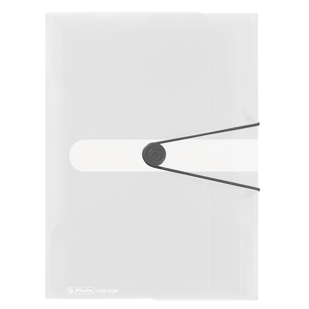 Teczka rysunkowa z gumką A4 PP - biało-przezroczysty