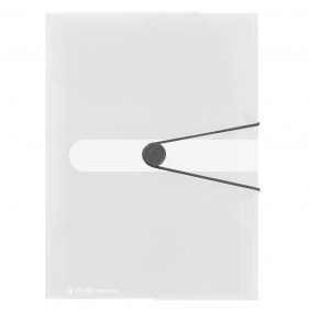 Teczka rysunkowa z gumką A4 PP - biało-przezroczysty