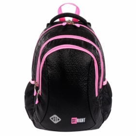 Plecak 3-komorowy St.Right BP-26 Black Glitter