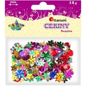 Cekiny mix wzorów 14g - metaliczne (242724)
