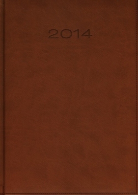 Kalendarz 2014 A4 31D Brązowy duży dzienny - <br />