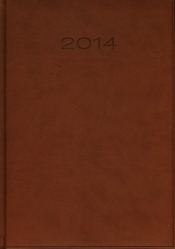 Kalendarz 2014 A4 31D Brązowy duży dzienny - <br />