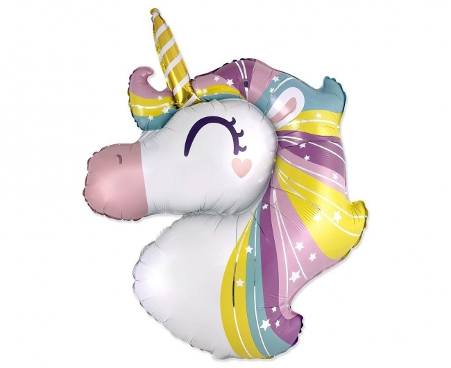 <img src='https://webimage.pl/pics/357/3/d8435102363357.jpg' style='height:440px' /> Balon foliowy FX Jednorożec pastelowy