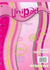 Notatnik klejony A4 Pukka Pad Unipad 160 stron w kratkę różowy