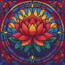 Diamentowa mozaika - Witraż. Lotos 30x30cm