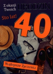 Karnet 40 Urodziny B6 mix wzorów GM-355