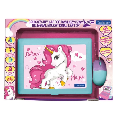 Lexibook - laptop edukacyjny 124 funkcje, Jednorożec JC598i17
