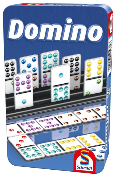 Gra Domino w metalowej puszce