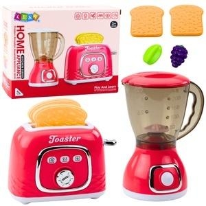 <img src='https://webimage.pl/pics/358/5/d5905991055358.jpg' style='height:440px' /> Zestaw urządzeń kuchennych Toster Blender różowy