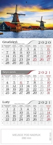 Kalendarz 2021 Trójdzielny Wiatraki CRUX